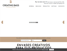 Tablet Screenshot of creatingbags.com